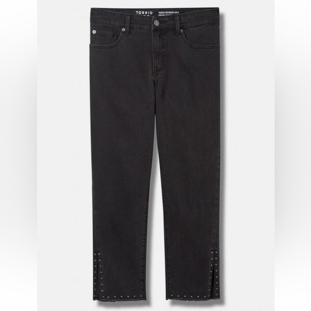 NWT Torrid Vintage Black Studded Mid-Rise Boyfriend Jeans Size 14R & 16R